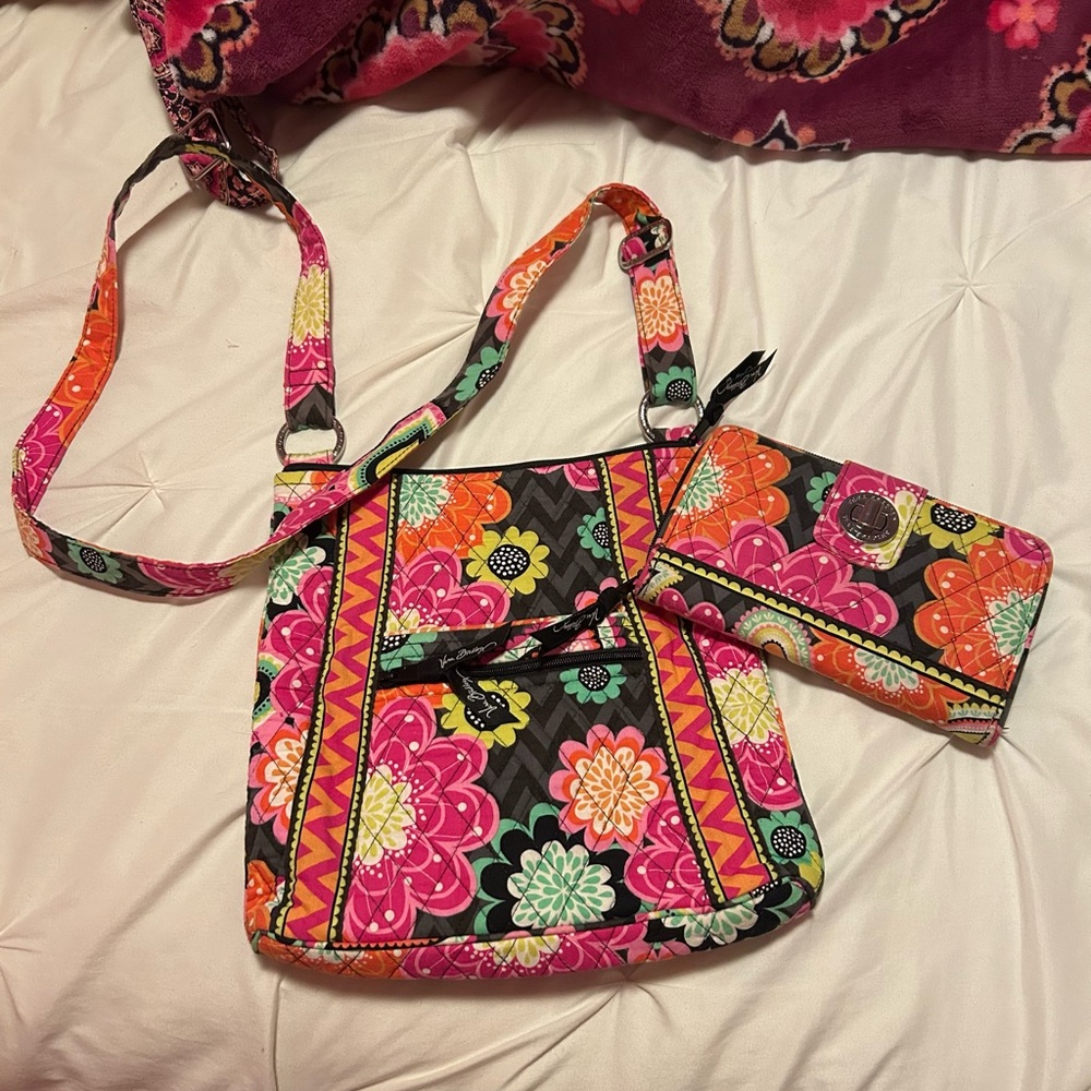 Vera Bradley Crossbody Bag and Wallet Set